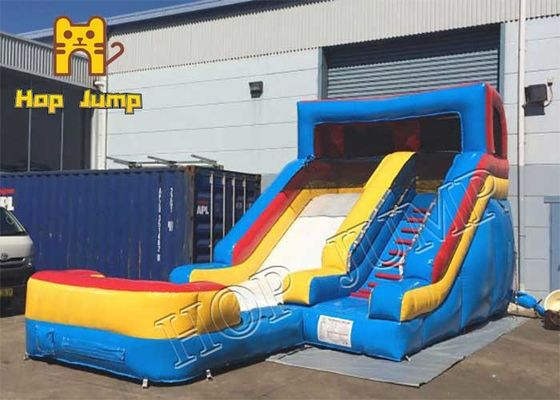 मनोरंजन लंबी Inflatable सूखी स्लाइड 0.55 मिमी विनील खेल का मैदान जल स्लाइड