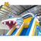 पीवीसी तिरपाल मनोरंजन पार्क Inflatable सूखी स्लाइड शार्क थीम